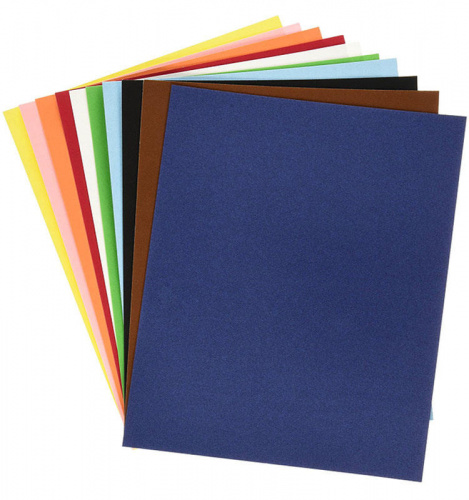 Бумага флокированная 0,5 мм синяя марин лист 50х70 см M187104